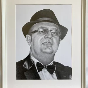 Štefan Bartuš (autorka portrétu: Hana Hlbočanová, II.A, ÚM)